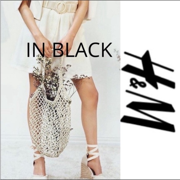 NWT H&M Net Summer Bag - Black - Picture 1 of 5